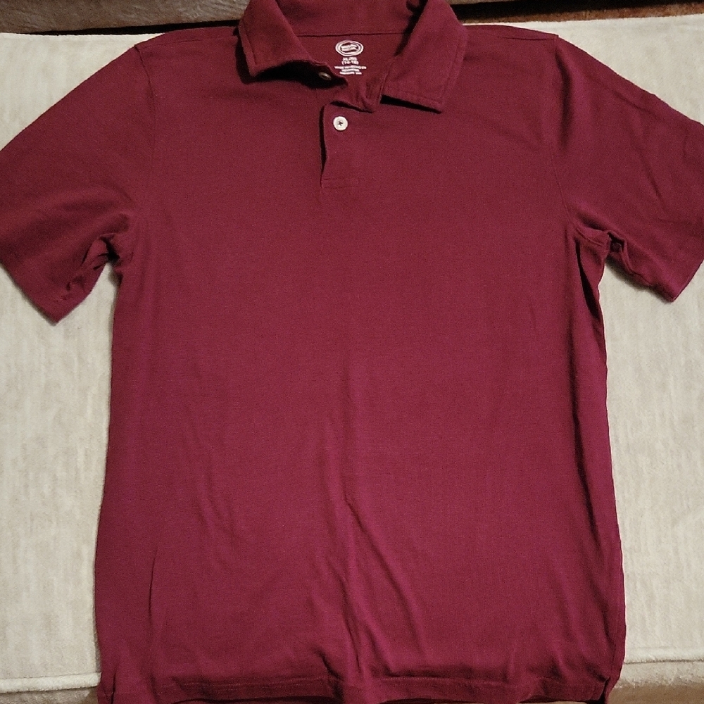 Wonder Nation Kids Burgundy Polo Shirt